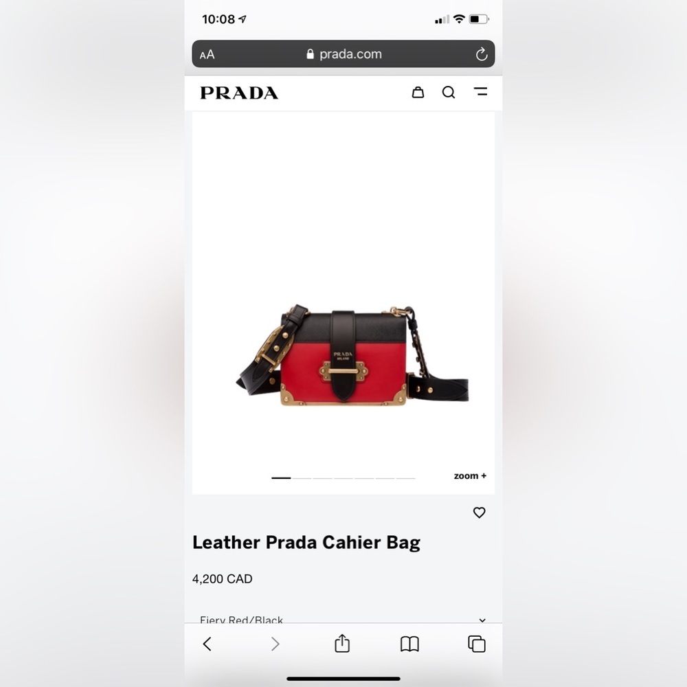 Leather Prada Cahier Bag - Picture 8 of 9